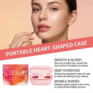 Zwei-Farben Lip-Gelly-Palette in herzförmigem Etui für feuchtigkeitsspendende Lippen