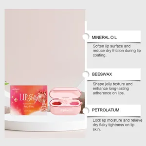 Details zu Inhaltsstoffen von zephoco zweifarbigem Jelly Lipgloss in Rot-Rosa