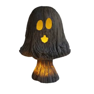 Lampada fantasma creativa in resina per Halloween con luce gialla per decorazione