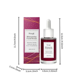 Dimensioni dettagliate del flacone e della scatola del siero viso Hoygi Rose Centella.