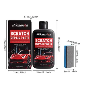 Detailed size measurements for Hikmarion 100g car scratch repair paste with sponge