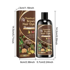 Detaillierte Größen- und Maßangaben für 100 ml Chestnut Brown Haarfärbeshampoo