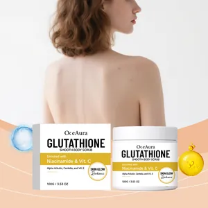OCEAURA Glutathione Smooth Body Scrub Brightening Niacinamide Vitamin C Gentle Cleansing Skin Glow Radiance Body Care Moisturizing
