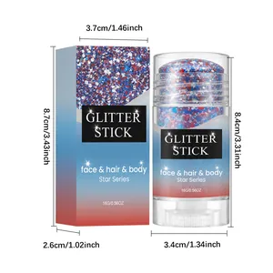 Détails des dimensions du bâton de paillettes Star Series pour visage et corps