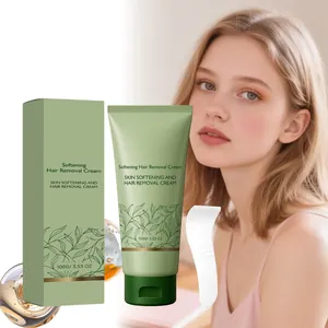 Coffret crème dépilatoire douce 100g avec spatule pour peau lisse, soin du corps hydratant