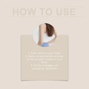 Guía de instrucciones paso a paso sobre cómo aplicar el aceite de masaje corporal OCEAURA.
