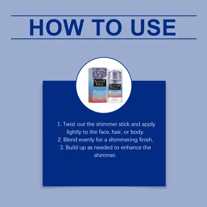 Guide d'utilisation pour appliquer le bâton pailleté sur visage cheveux et corps