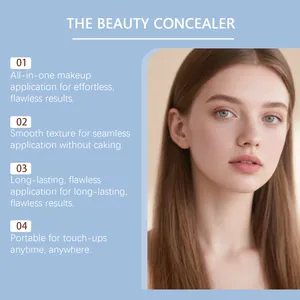 Gros plan d'un mannequin montrant le fini impeccable et naturel du stylo correcteur.