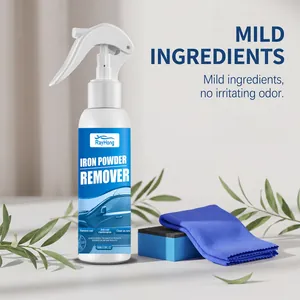 Spray profesional eliminador de polvo de hierro para coche 100ml con esponja y paño
