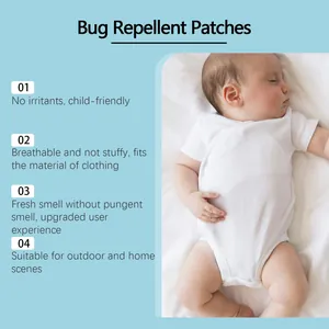 Veilige en milde kruidenpleisters tegen insecten voor baby's, ideaal voor buiten