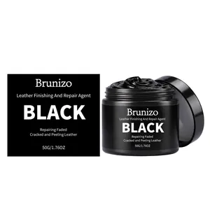 Brunizo black leather finishing and repair agent cream for furniture and shoes 50g