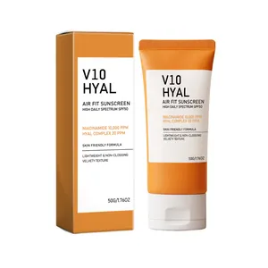 Écran solaire visage SPF 50 léger avec niacinamide et complexe hyaluronique hydratant