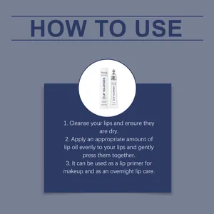 Step-by-step application instructions for HOYGI Lip Volumizer moisturizing lip balm