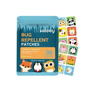 WIIEEY kruiden insectenwerende pleisters voor buiten met 36 schattige dierenstickers