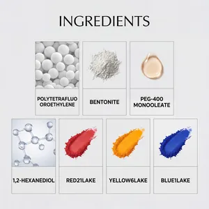 Ilustración detallada de los ingredientes seguros de secado rápido para bolígrafos de manicura.