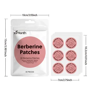 XIMONTH berberine patches packaging size details for metabolism support skin care