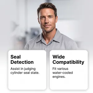 Detail showing cylinder seal detection and wide compatibility for water-cooled engines