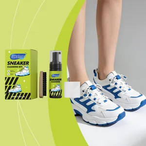JAKEHOE Kit Portátil de Limpieza de Zapatillas Limpiador en Espuma Cepillo Suave Toalla Fórmula Suave y Segura Juego de Cuidado de Zapatos