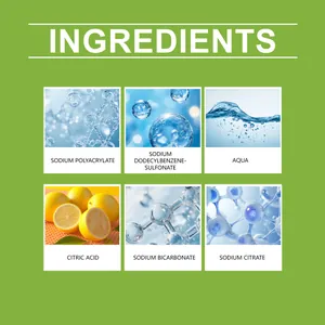 Macro view showing the natural and chemical ingredients of dishwasher cleaning tablets