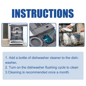 Instructions visuelles pour ajouter du nettoyant pour lave-vaisselle et lancer un cycle de lavage