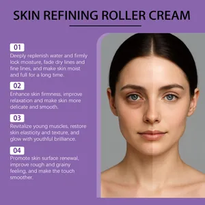 Detail view of skin refining roller cream benefits for smooth and firm skin