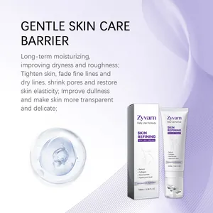 Detailed view of Zyvarn roller face cream with refreshing gel texture visualization.