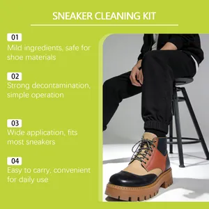 Características detalladas del kit de limpieza de zapatillas portátil para uso diario.
