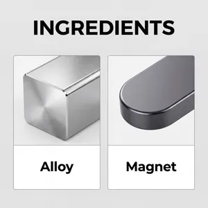 Macro detail showing high-quality alloy and magnet materials in this magnetic ring.