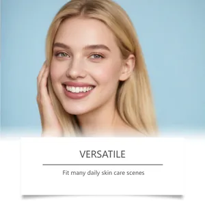 Smiling woman with glowing skin illustrating versatile daily skincare effects for beauty