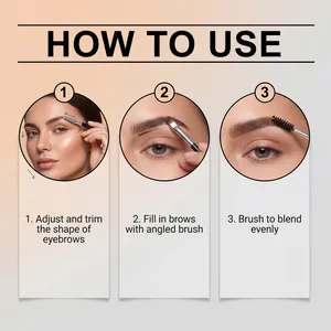 Tutoriel détaillé étape par étape pour appliquer un gel à sourcils châtain clair naturel