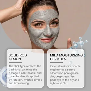 Tiefenreinigender Tonmasken-Stick mit Kaolin-Formel zur Porenkontrolle im Gesicht.