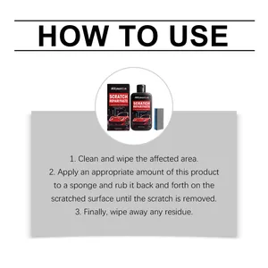 Detailed step-by-step English instructions for using Hikmarion car scratch repair paste