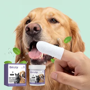 EelJoy Pet Teeth Cleaning Finger Wipes Oral Care Gentle Wipes For Dogs And Cats Fresh Breath Plaque Remover Dental Care Pet Supplies