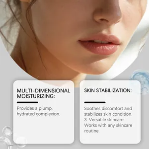 Close-up of hydrated skin texture for a moisturizing facial serum detail view
