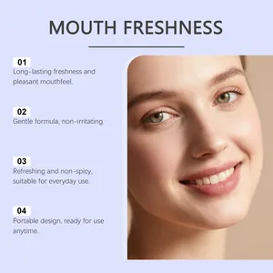Primer plano de una sonrisa radiante que resalta la frescura e higiene bucal duradera