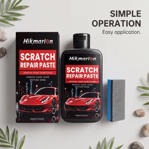 Professional Hikmarion car paint scratch repair paste kit with polishing applicator sponge