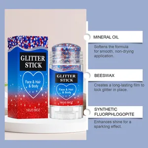 Stick glitter per viso capelli e corpo con ingredienti nutrienti come cera d'api 16g