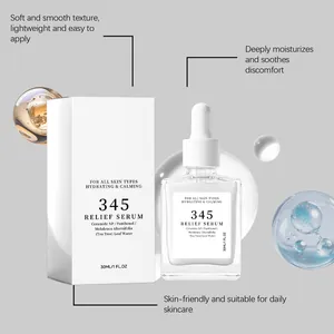 345 Relief Serum with ceramide and tea tree leaf water for hydrating and calming skincare