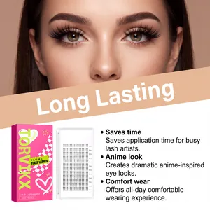 Vista dettagliata delle ciglia singole leggere TORVIKX per un look anime drammatico