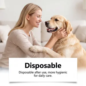 Happy woman bonding with golden retriever illustrating hygienic pet daily oral care