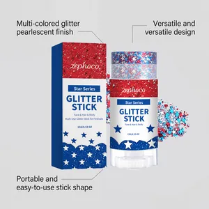 Zephoco Star Series multifunctionele glitterstick voor gezicht haar en lichaam in kleur