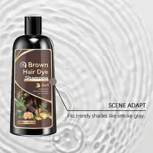 Natuurlijke bruine haarverf shampoo 100ml in zwarte fles met Scene Adapt eigenschap