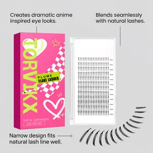 Set ciglia finte individuali TORVIKX, 228 pezzi leggeri per look anime drammatici
