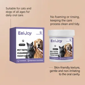 EelJoy pet teeth cleaning finger sleeves for gentle oral care for dogs and cats