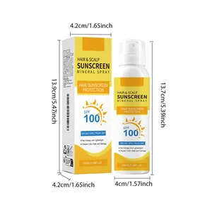 Detaillierte Größenangaben für SPF 100 Haar und Kopfhaut Sonnenschutzspray 100ml