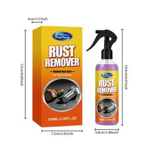 Dimensioni dettagliate dello spray antiruggine RayHong 100ml e della sua scatola