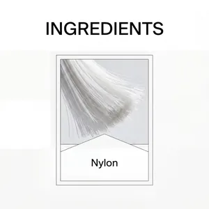 Detailed macro view of high-quality white nylon fiber material for soft toe separator
