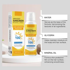 Details zu Inhaltsstoffen des Haar-Sonnenschutzsprays wie Wasser und Glycerin.