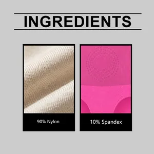 Detailweergave van de 90% nylon en 10% spandex stof voor Zeriluna buikcorrigerende broek