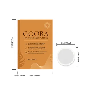 Detailliertes Größendiagramm für die Goora Bräunungspflaster-Box mit 30 Stück Inhalt